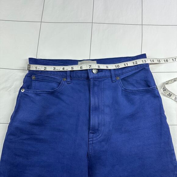 Everlane Way High Jeans Women 27 Tall Purple Straight Leg Organic Cotton Stretch - Picture 8 of 13